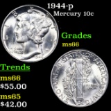 1944-p Mercury Dime 10c Grades GEM+ Unc