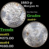 1883-p Morgan Dollar $1 Grades Choice+ Unc