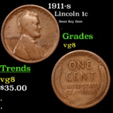 1911-s Lincoln Cent 1c Grades vg, very good