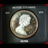 1971 British Columbia Canada $1 Silver With Original Presentation Case Canada Dollar KM# 80 $1 Grade