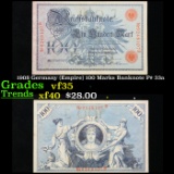1908 Germany (Empire) 100 Marks Banknote P# 33a Grades vf++