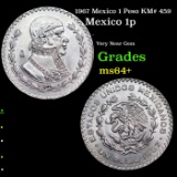 1967 Mexico 1 Peso KM# 459 Grades Choice+ Unc
