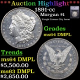 ***Auction Highlight*** 1891-cc Morgan Dollar $1 Graded ms64 DMPL BY SEGS (fc)