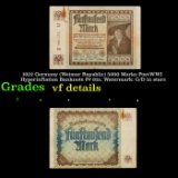 1922 Germany (Weimar Republic) 5000 Marks Post-WWI Hyperinflation Banknote P# 81a, Watermark: G/D in