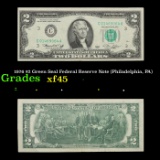 1976 $2 Green Seal Federal Reserve Note (Philadelphia, PA) Grades xf+