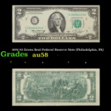 1976 $2 Green Seal Federal Reserve Note (Philadelphia, PA) Grades Choice AU/BU Slider