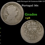1928 Portugal 50 Centavos KM# 577 Grades vg, very good