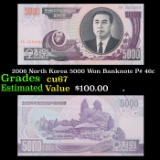 2006 North Korea 5000 Won Banknote P# 46c Grades Gem++ CU