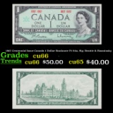 1967 Centennial Issue Canada 1 Dollar Banknote P# 84a, Sig. Beattie & Rasminsky Grades Gem+ CU