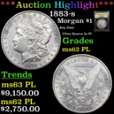 ***Auction Highlight*** 1883-s Morgan Dollar $1 Graded Select Unc PL BY USCG (fc)