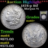 ***Auction Highlight*** 1878-p 8tf Morgan Dollar $1 Graded Select+ Unc BY USCG (fc)