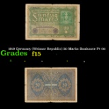 1919 Germany (Weimar Republic) 50 Marks Banknote P# 66 Grades f+