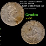 1981 East Caribbean States 10 Cents KM# 13 Grades Select AU