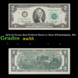 1976 $2 Green Seal Federal Reserve Note (Philadelphia, PA) Grades Choice AU