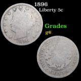 1896 Liberty Nickel 5c Grades g+