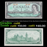 1967 Centennial Issue Canada 1 Dollar Banknote P# 84a, Sig. Beattie & Rasminsky Grades Gem+ CU