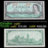 1967 Centennial Issue Canada 1 Dollar Banknote P# 84a, Sig. Beattie & Rasminsky Grades Gem++ CU