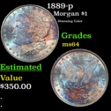 1889-p Morgan Dollar $1 Grades Choice Unc