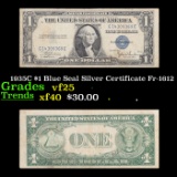 1935C $1 Blue Seal Silver Certificate Fr-1612 Grades vf+