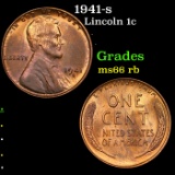 1941-s Lincoln Cent 1c Grades GEM+ Unc RB