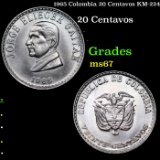 1965 Colombia 20 Centavos KM-224 Grades GEM++ Unc