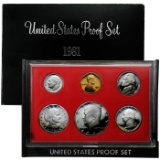 1981 United States Proof Set, 6 Coins Inside!!
