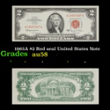 1963A $2 Red seal United States Note Grades Choice AU/BU Slider