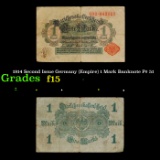 1914 Second Issue Germany (Empire) 1 Mark Banknote P# 51 Grades f+