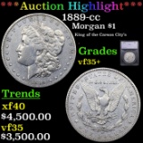 ***Auction Highlight*** 1889-cc Morgan Dollar $1 Graded vf35+ BY SEGS (fc)