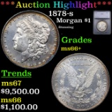 ***Auction Highlight*** 1878-s Morgan Dollar $1 Graded ms66+ BY SEGS (fc)