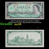 1967 Centennial Issue Canada 1 Dollar Banknote P# 84a, Sig. Beattie & Rasminsky Grades Choice AU/BU