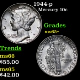 1944-p Mercury Dime 10c Grades GEM+ Unc