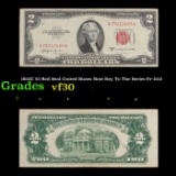 1953C $2 Red Seal United States Note Key To The Series Fr-1512 Grades vf++