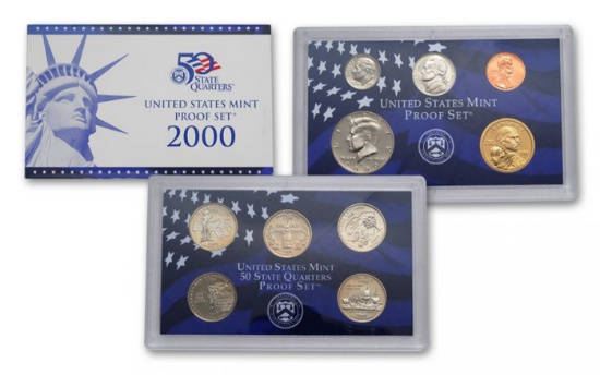 2000 United States Mint Proof Set 10 coins