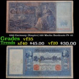 1910 Germany (Empire) 100 Marks Banknote P# 42 Grades vf++