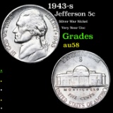 1943-s Jefferson Nickel 5c Grades Choice AU/BU Slider