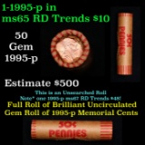 New Consignee This Auction Only!!! Shotgun Lincoln 1c roll, 1995-p 50 pcs Brandt Wrapper.
