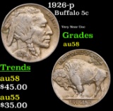 1926-p Buffalo Nickel 5c Grades Choice AU/BU Slider