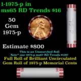 New Consignee This Auction Only!!! Shotgun Lincoln 1c roll, 1975-d 50 pcs Bank Wrapper.