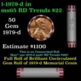 New Consignee This Auction Only!!! Shotgun Lincoln 1c roll, 1979-d 50 pcs Bank Wrapper.