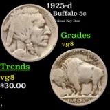 1925-d Buffalo Nickel 5c Grades vg, very good