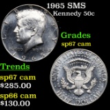 1965 SMS Kennedy Half Dollar 50c Grades sp67 cam