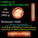 New Consignee This Auction Only!!! Shotgun Lincoln 1c roll, 1982-p 50 pcs Brandt Wrapper.