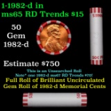 New Consignee This Auction Only!!! Shotgun Lincoln 1c roll, 1982-d 50 pcs Bank Wrapper.
