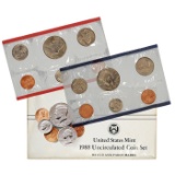 1988 United States Mint Set in Original Government Packaging, 10 Coins Inside!