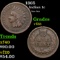 1865 Indian Cent 1c Grades vf++