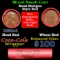 Mixed small cents 1c orig shotgun roll, 1954-d Lincoln Cent, Wheat Cent other end, Coca Cola Brandt