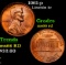 1961-p Lincoln Cent 1c Grades GEM+ Unc RD