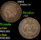 1863 Indian Cent 1c Grades vf+