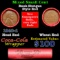 Mixed small cents 1c orig shotgun roll, 1948-d Lincoln Cent, Wheat Cent other end, Coca Cola Brandt